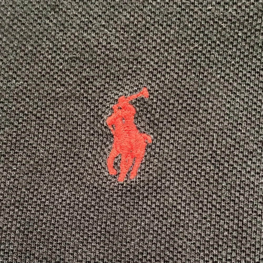 Vintage Polo Ralph Lauren Boy’s Sz 7 Iconic Black Mesh Knit‎ Polo Shirt